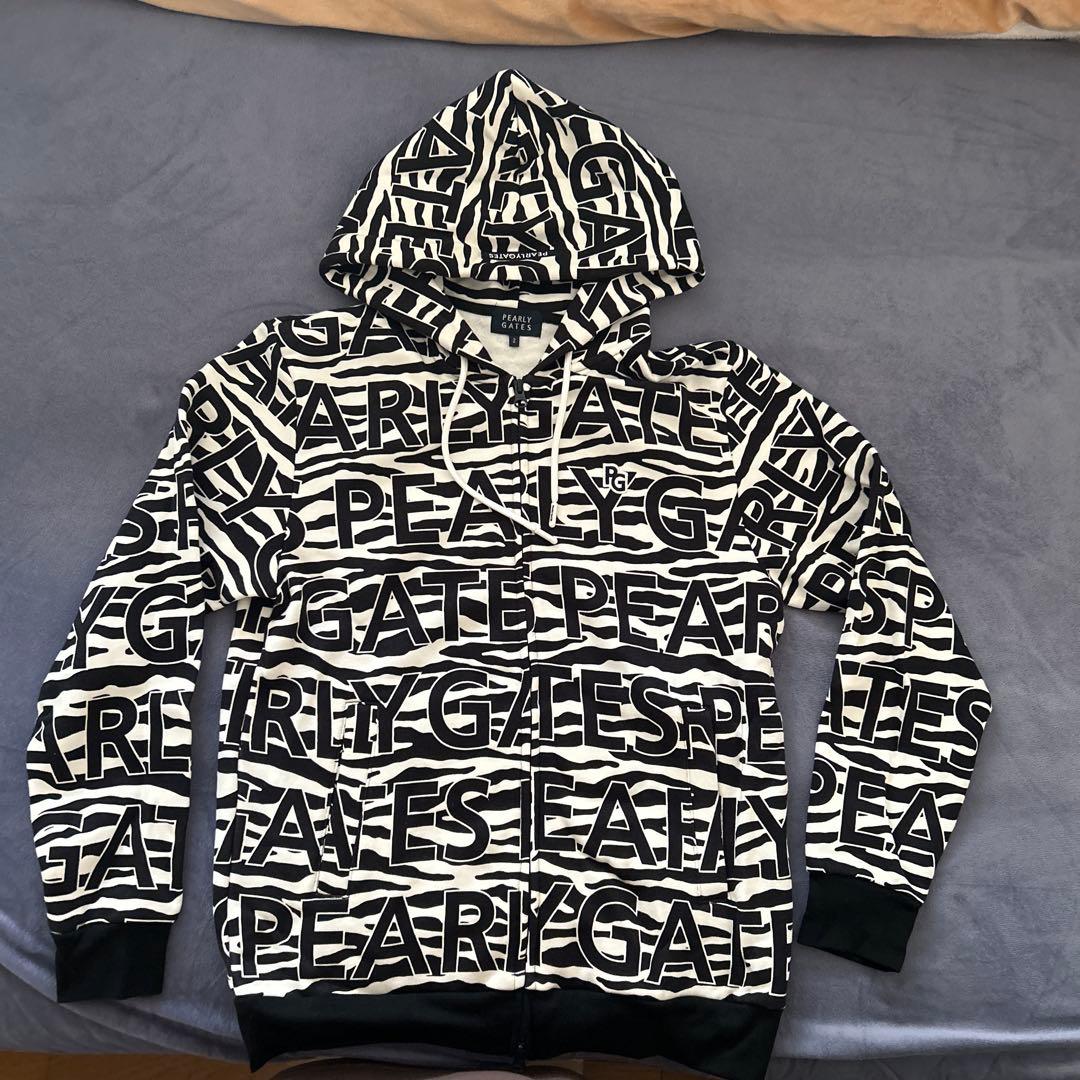 PEARLY GATES フーディー サイズ2 ブラック/ホワイト