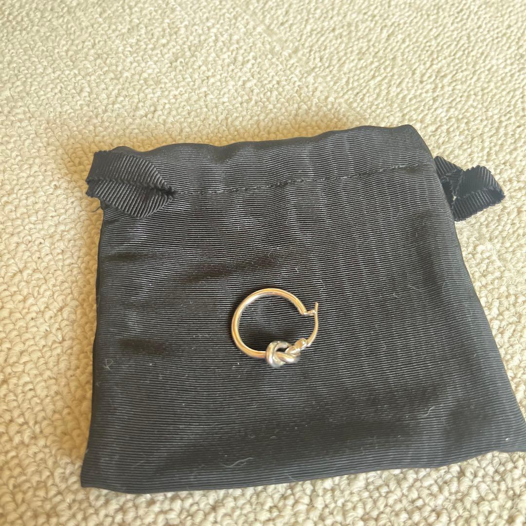 【5/26限定】CELINE セリーヌ ノットスモールフープピアス シルバー