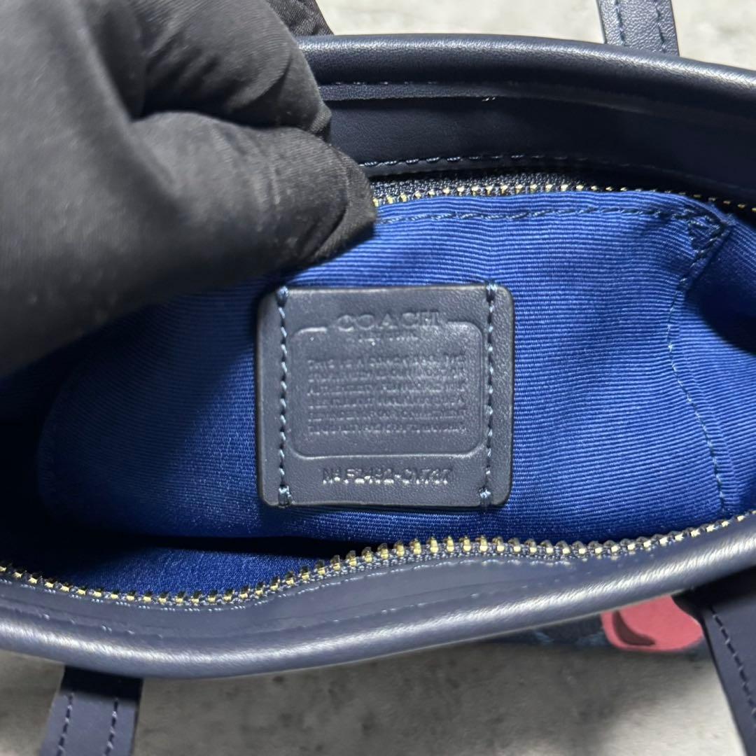 未使用級✨️コーチ 2way ショルダーバッグ ミニシティ チェリー レザー 青