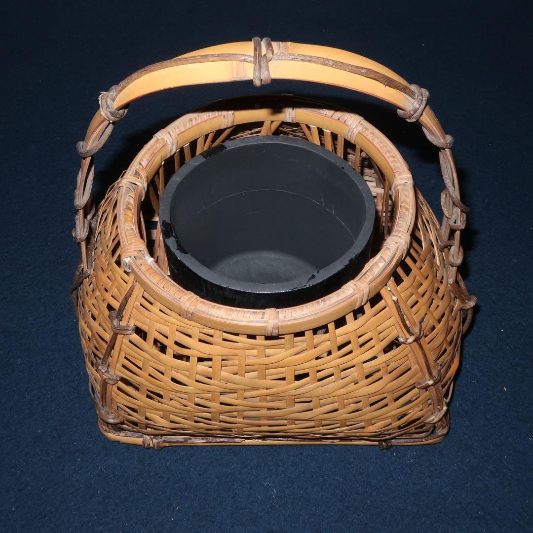 【茶道具】宗全籠　花入　桐箱付き