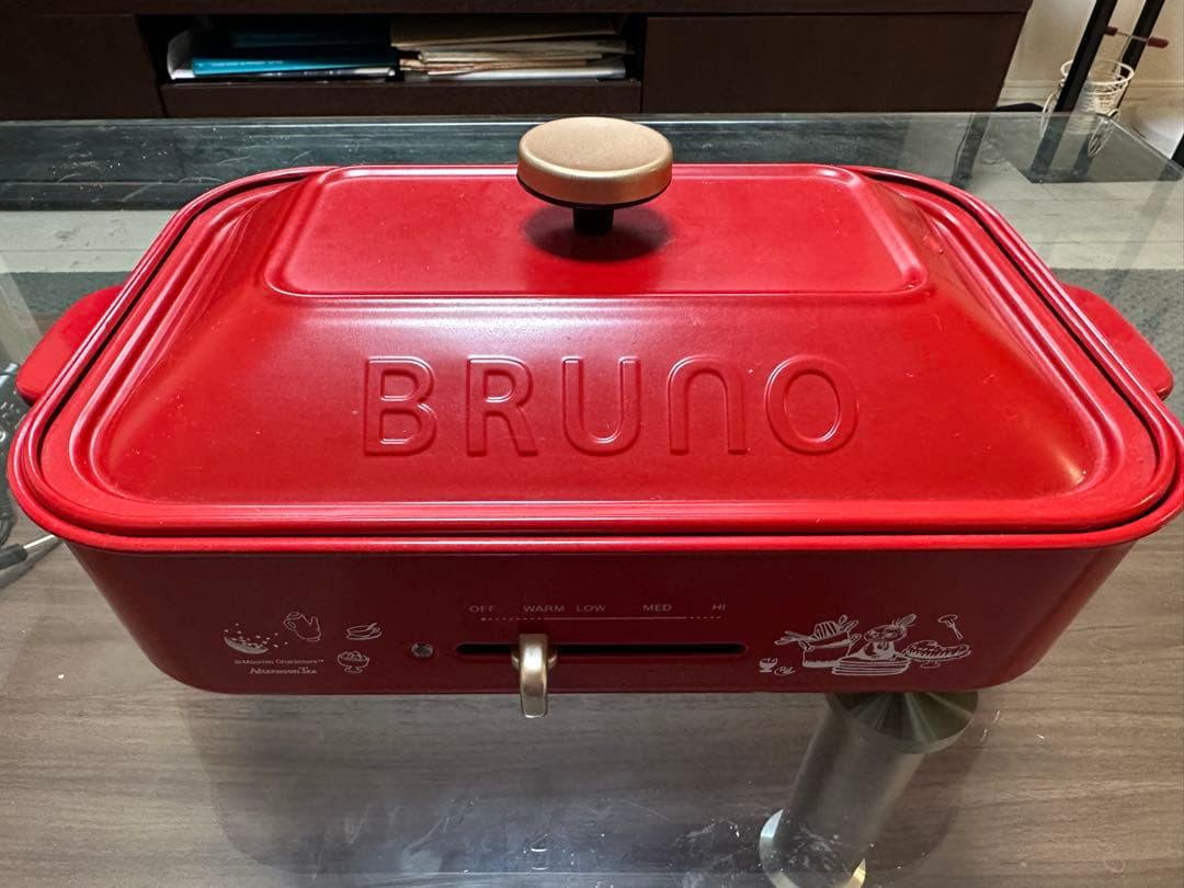 BRUNOムーミン ホットプレート レッド たこ焼きプレート付き