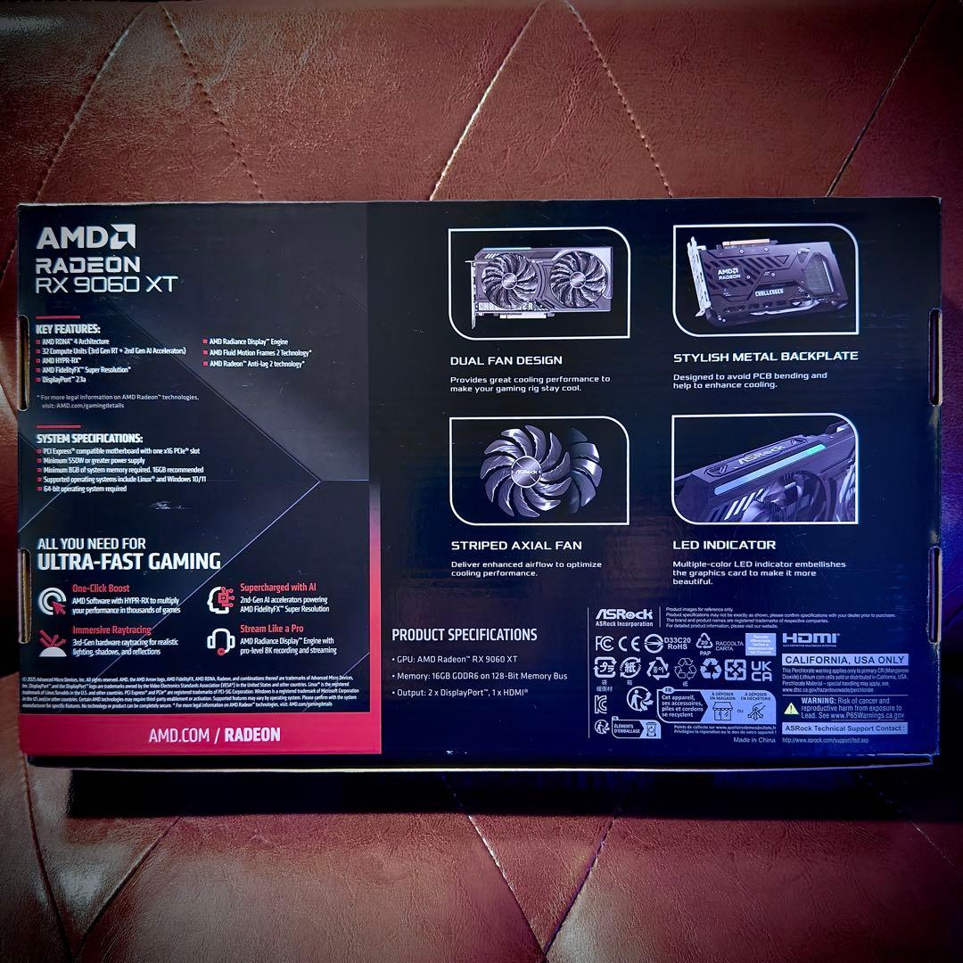 【HATA・新品】ASRock Radeon RX9060 XT 16GB