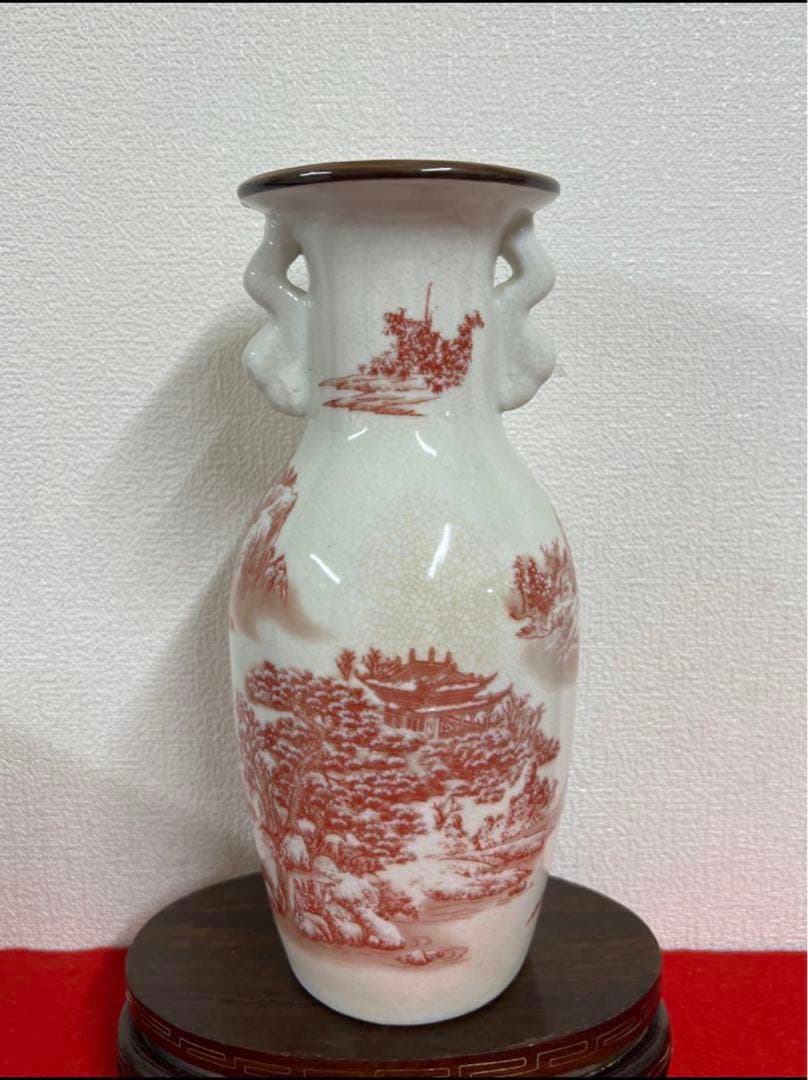 中国古美術　清时代 花瓶　【大清乾龍年製】在銘y119