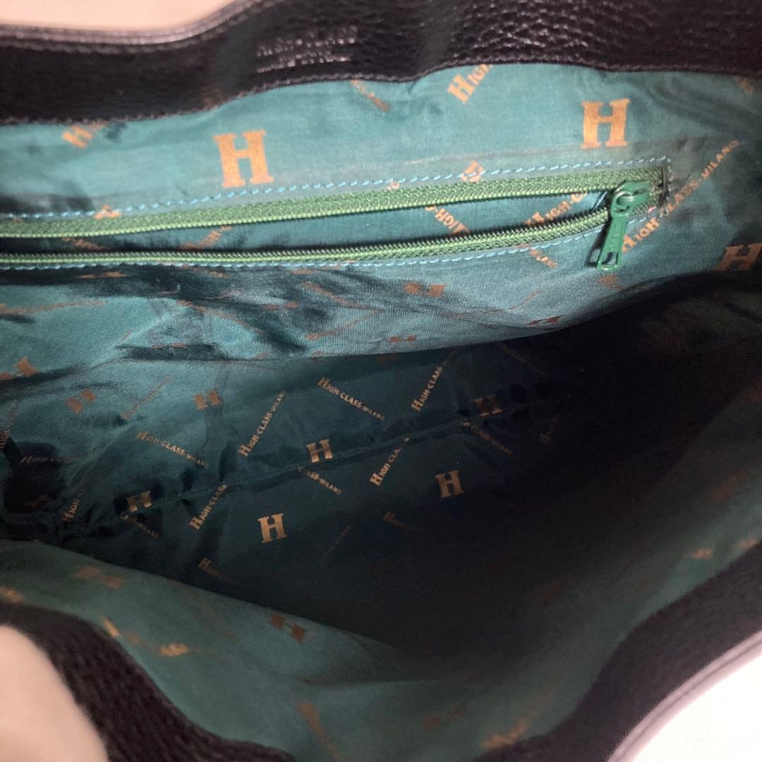 【極美品】HIGH-CLASSハイクラス　ワンショルダーバッグ　レザー　ブラック