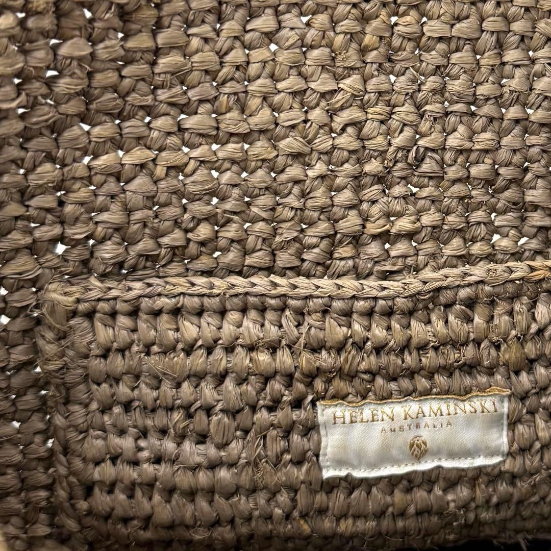 【極美品】ヘレンカミンスキー ラフィア かごバッグ タッセル