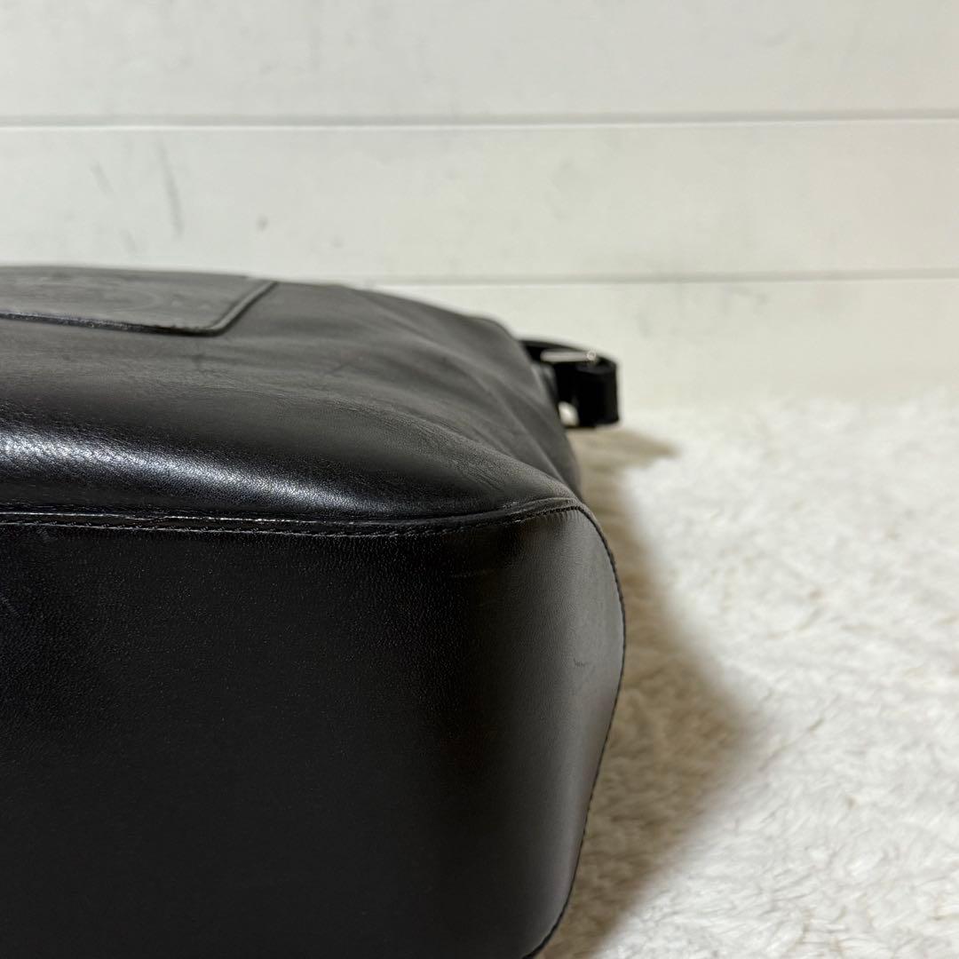 ⭐️未使用級⭐️　ソメスサドル　ショルダーバッグ　BIGロゴ　ブラック　レザー