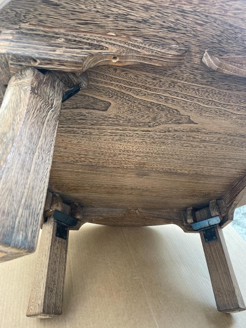 ちゃぶ台　丸形　コンパクト　 軽量桐材 2脚セット　和座敷 昭和レトロ