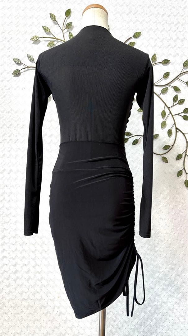 社交ダンス★新品★レッスンウェア★セクシー★2点セット★黒色