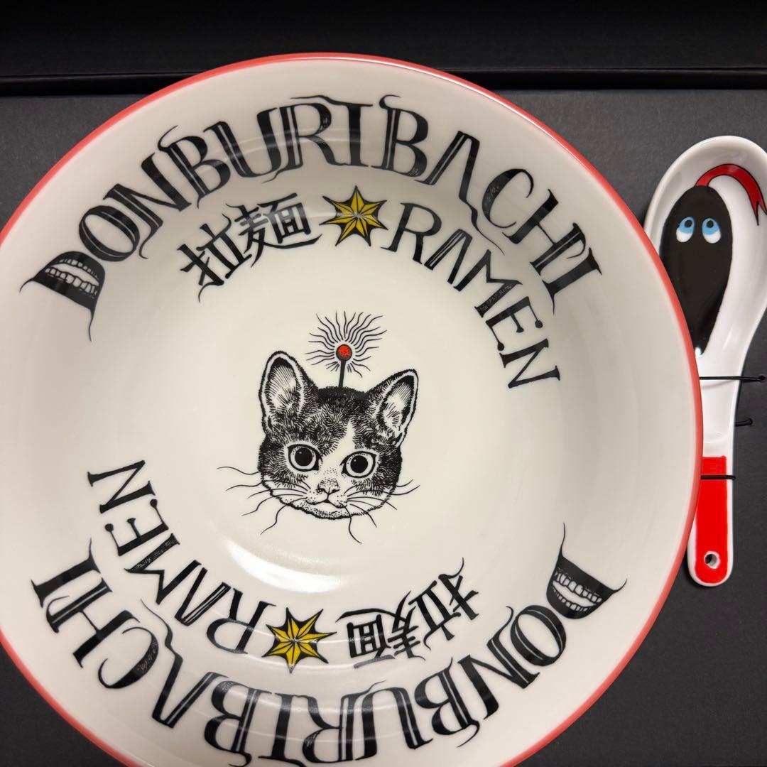 【新品未使用】ヒグチユウコ　ラーメンどんぶり＆レンゲ　セット　美濃焼