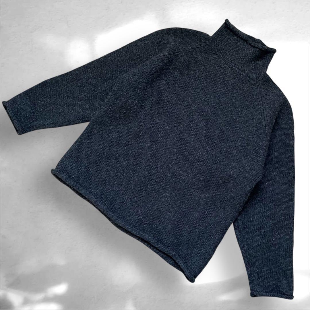 名作 ジェイクルー 巨人タグ ロールネック ニット ブラック S J.Crew