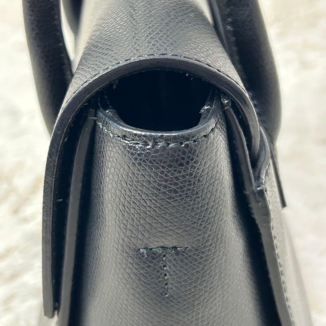 美品 FURLA フルラ ショルダーバッグ 2way 黒 ゴールド メトロポリス