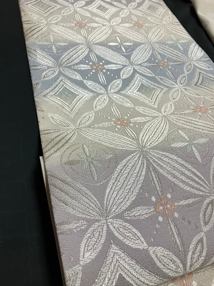 お仕立て上がり名古屋帯　新品未使用品　正絹　西陣織　No.345