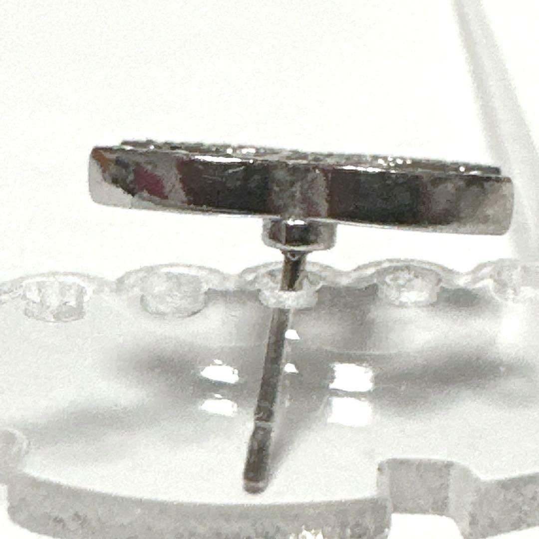 シャネル　CHANEL　ピアス　ココマーク　シルバー　メタル　ラインストーン