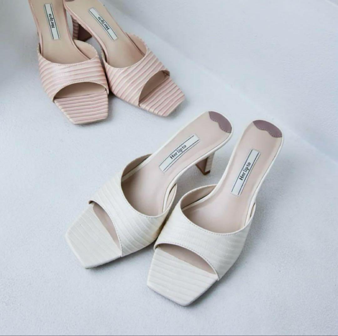 靴 Herlipto Square-Toe Mules 37