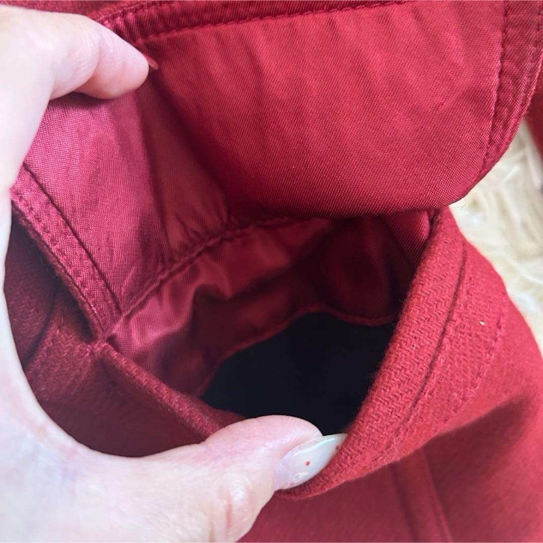 バーバリーブリット カシミヤ混 ピーコート ナポレオンコート 襟ボア プリーツ