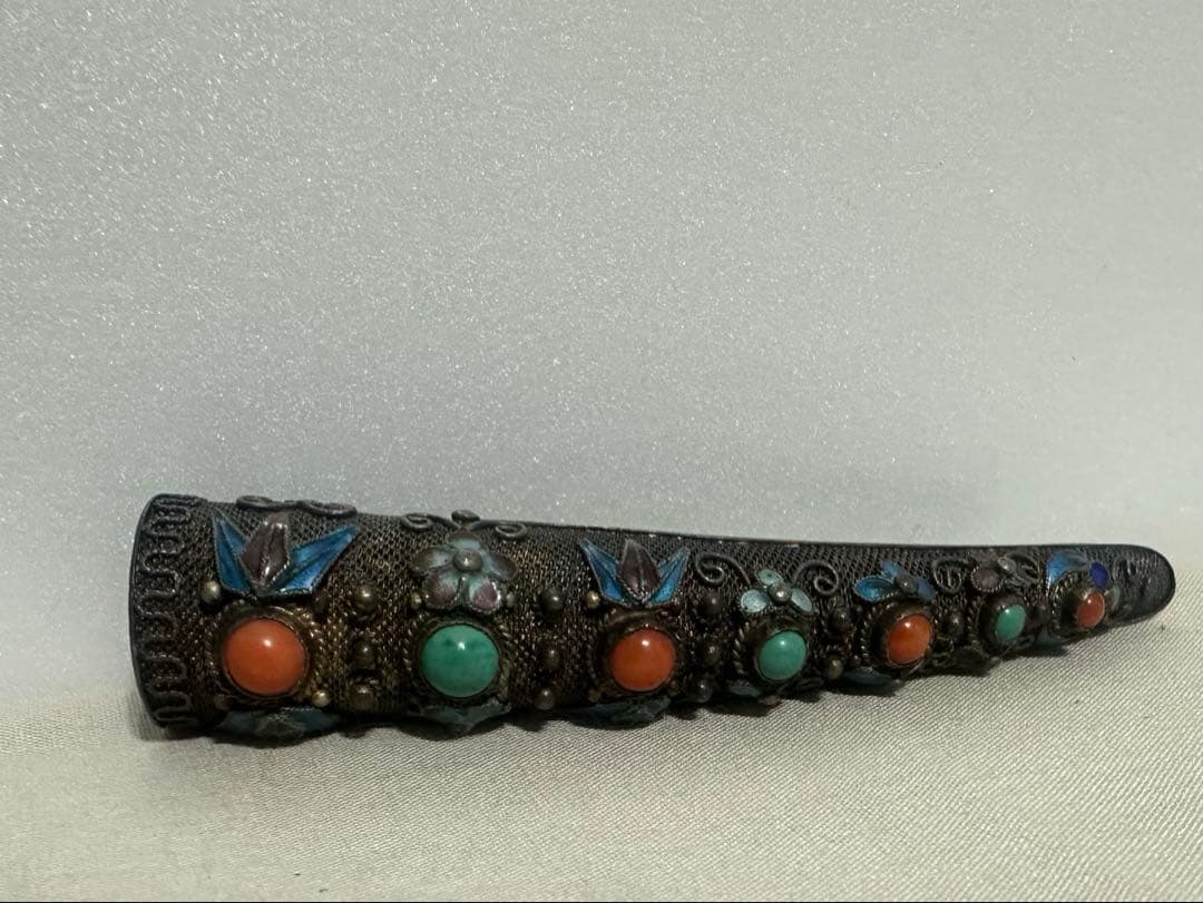 sk ヴィンテージ　アンティーク　ブローチ　中国七宝