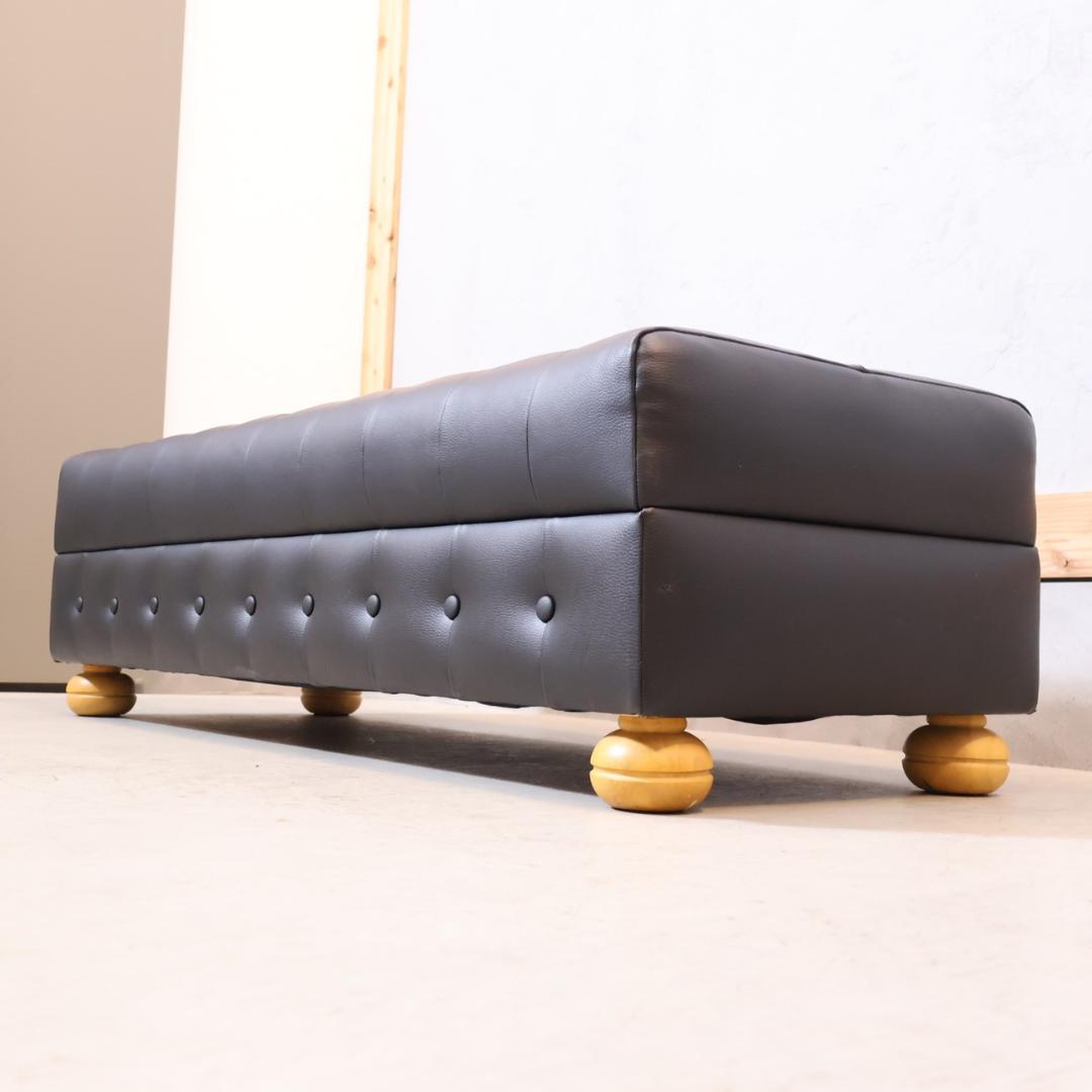 クラシック ルクラス 本革 スツール ベンチ 腰掛け 足置き オットマン