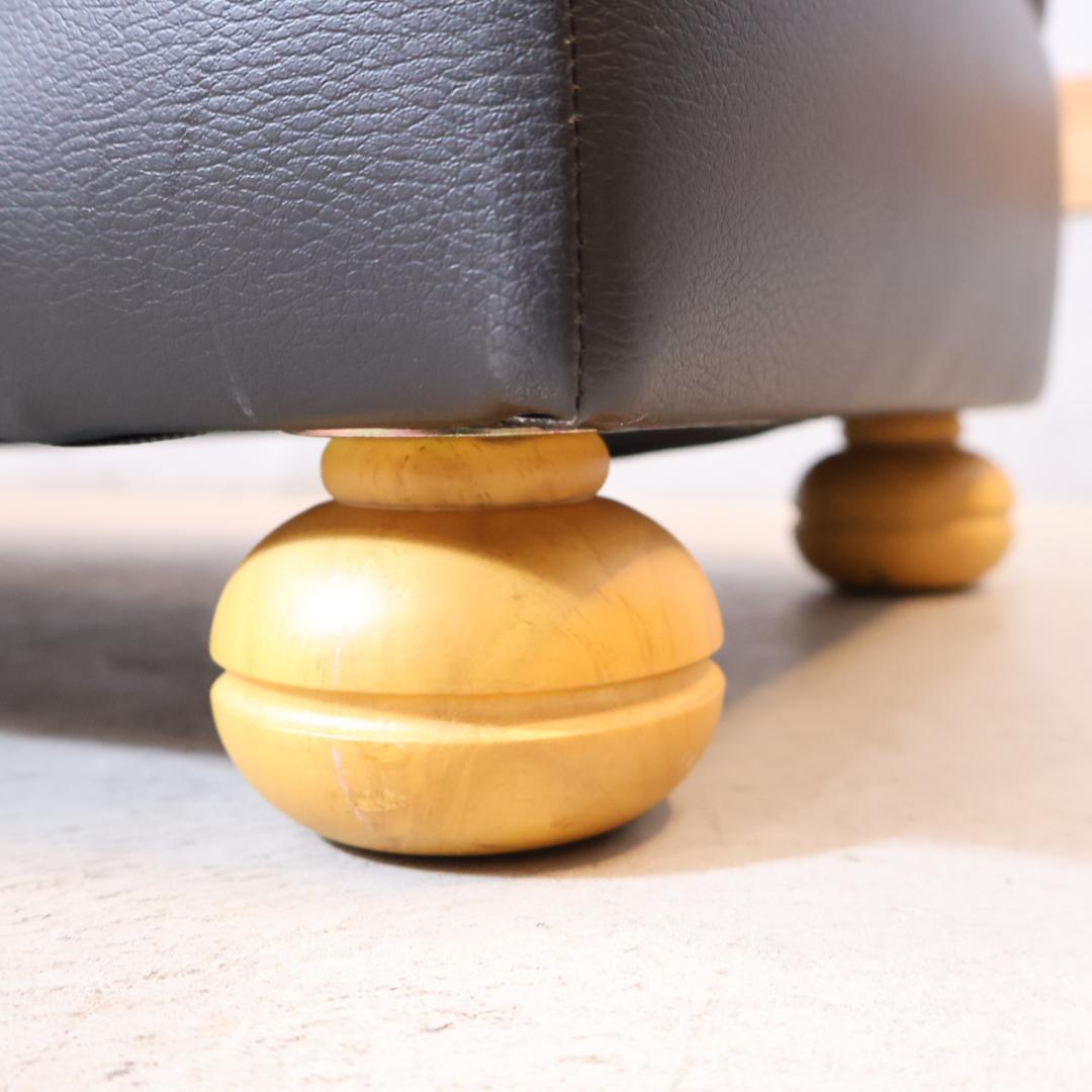 クラシック ルクラス 本革 スツール ベンチ 腰掛け 足置き オットマン