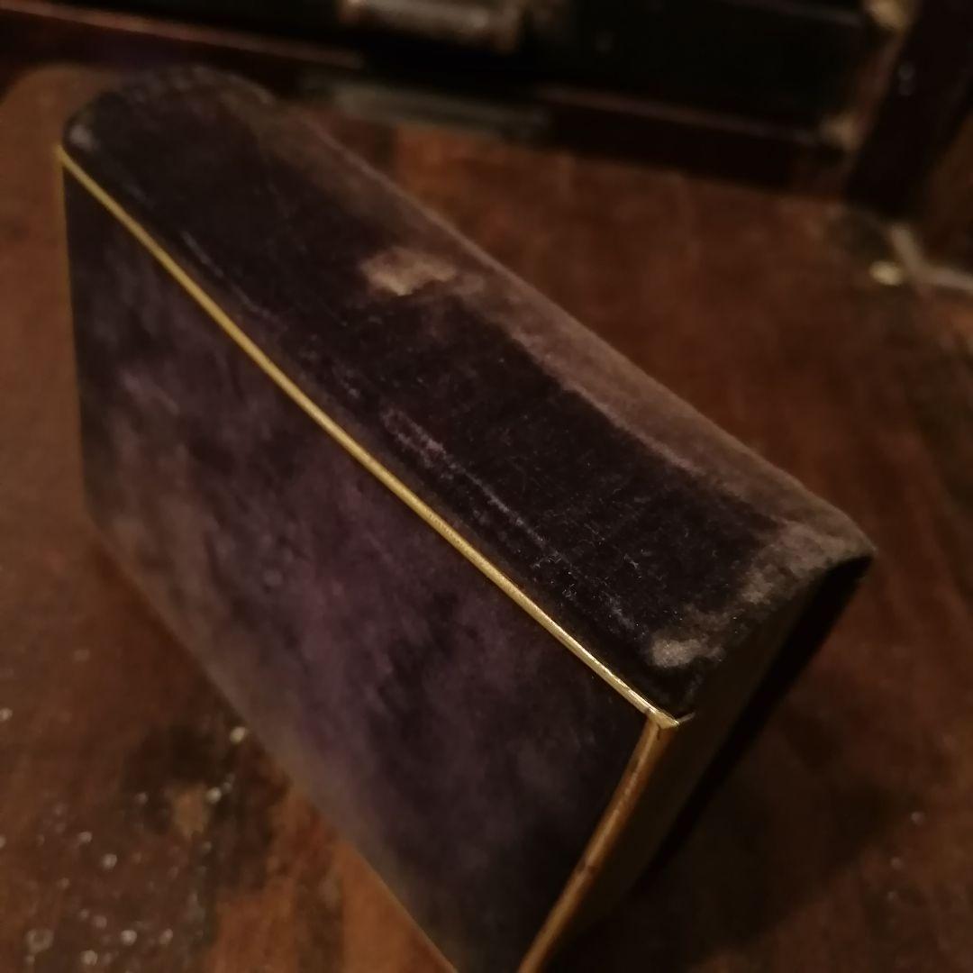 アンティーク 素敵な装丁の小さな祈祷書 ベルベット 十字架☆クロス 聖書☆洋書