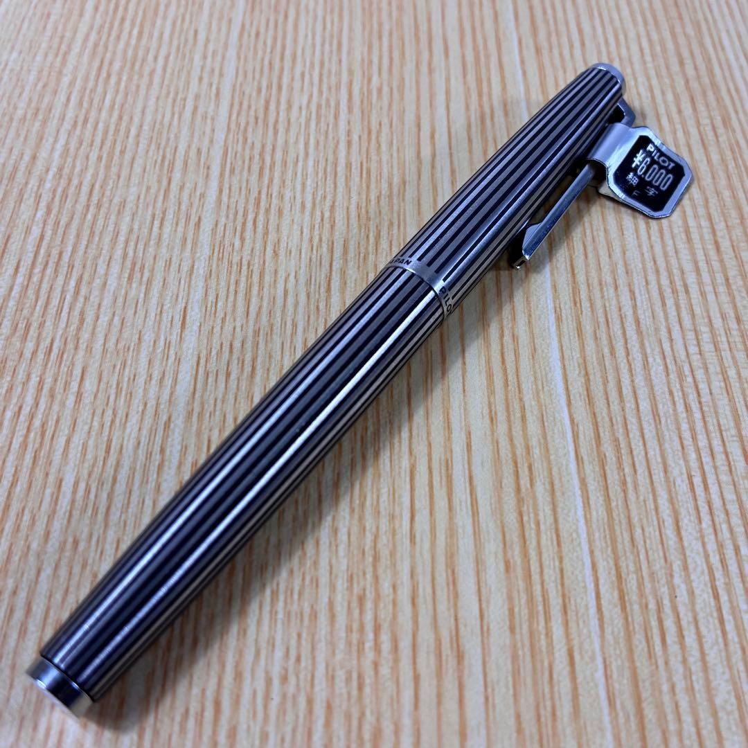 【希少】PILOT パイロット 万年筆 カスタムストライプ ペン先F 細字