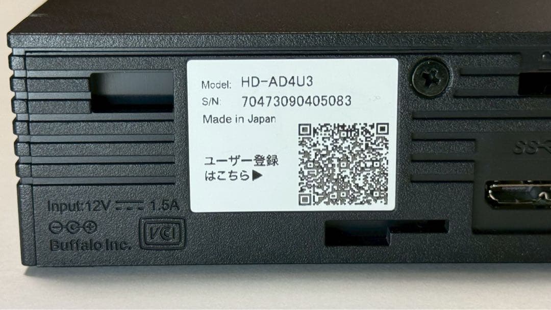 バッファロー 外付けハードディスク 4TB 2月11日まで出品