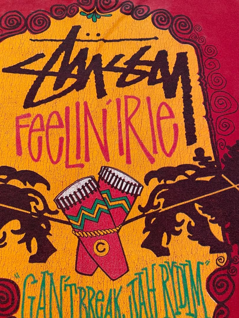 Stussy XL 80s 黒タグ　Feelin Irie sk8 ビンテージ