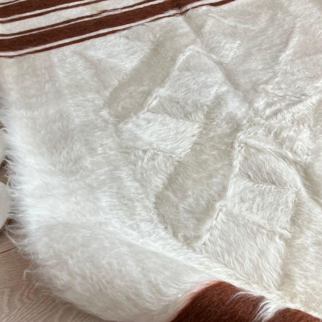 新品✳︎wool100％　チョコ　ミルキー　バッターニエ　トルコヴィンテージラグ
