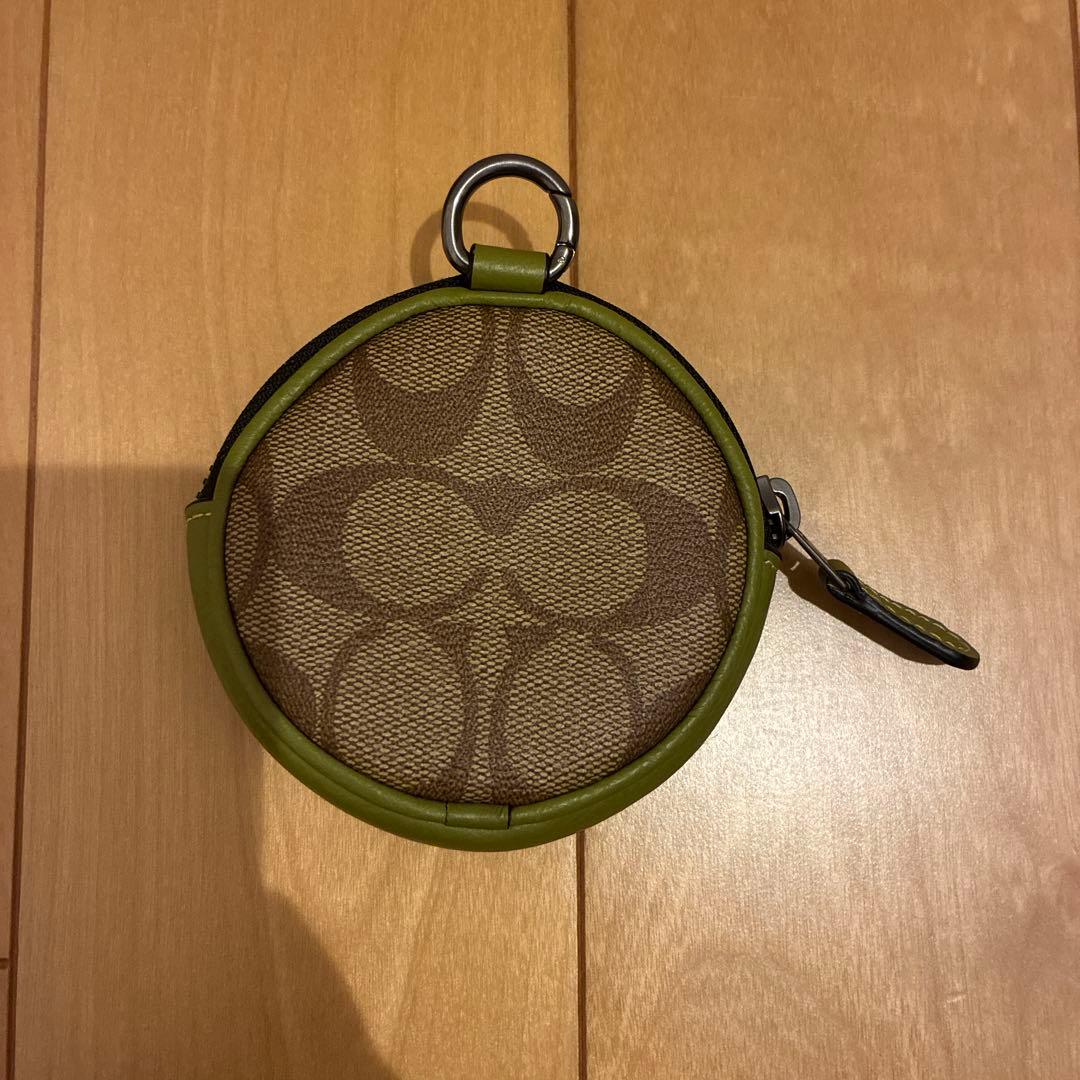 COACH グリーン レザー ショルダーバッグ