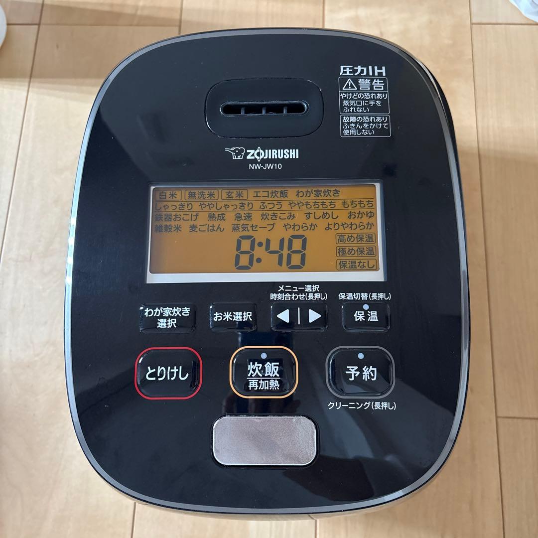 動作確認済　象印　炊飯器　５.５合炊き　NW-JW10　極め炊き　圧力IH炊飯