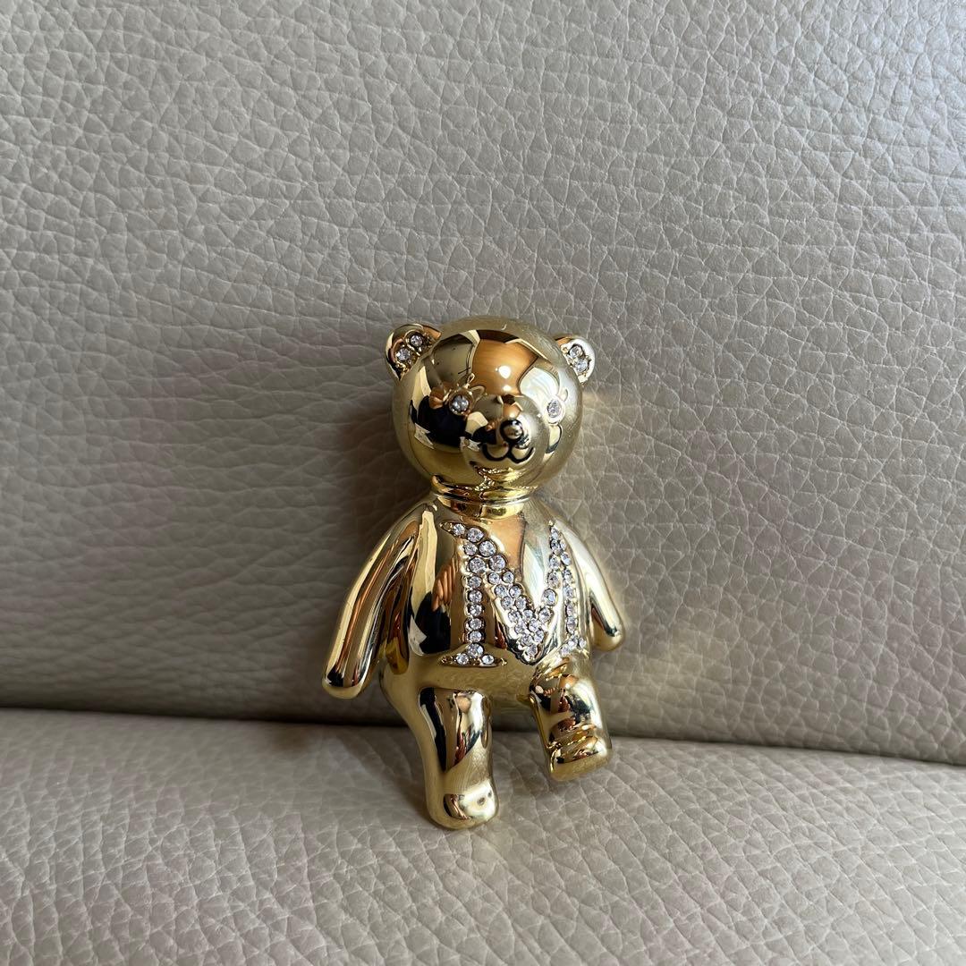 【未使用】MaxMara テディベア ブローチ SHINY