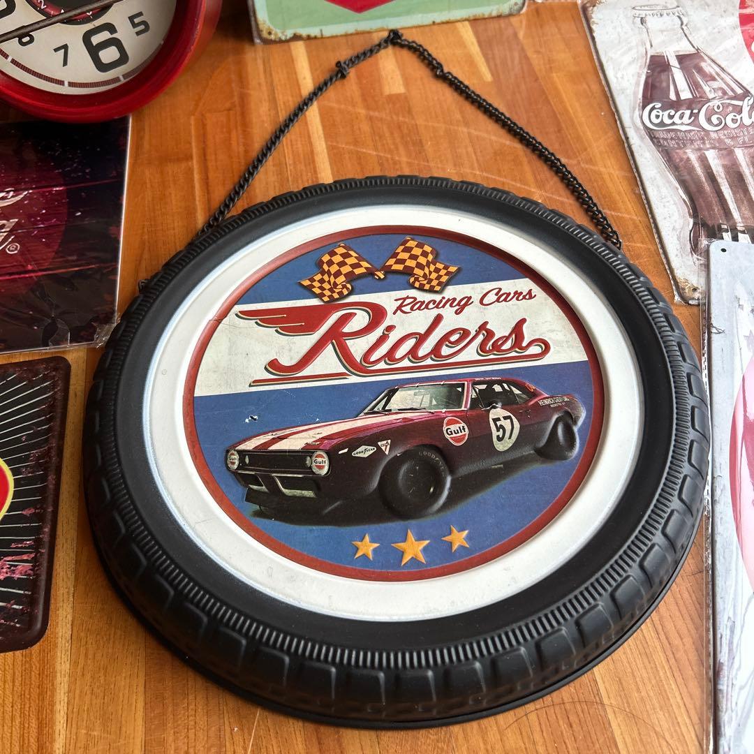 ブリキ　アンティーク　コカコーラ　バイク　ハーレー　インテリア　アメリカ