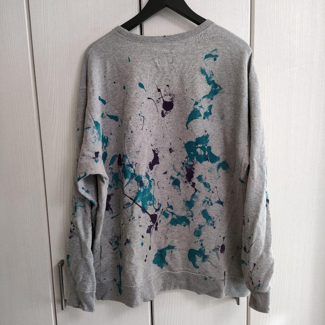 Needles（ニードルス） 別注 ペンキ加工クルーネックスウェット