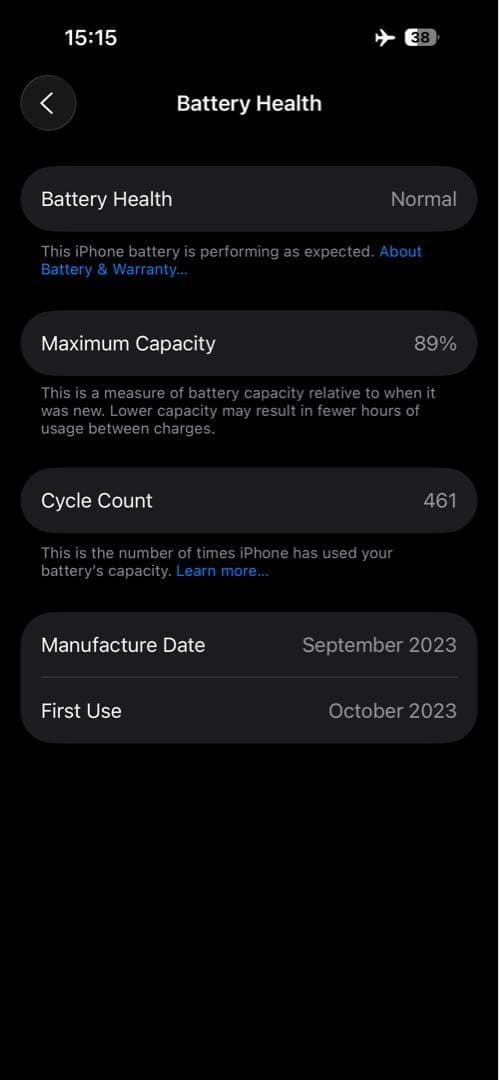 Apple iPhone 15 256gb ブラック 本体　黒　箱付き