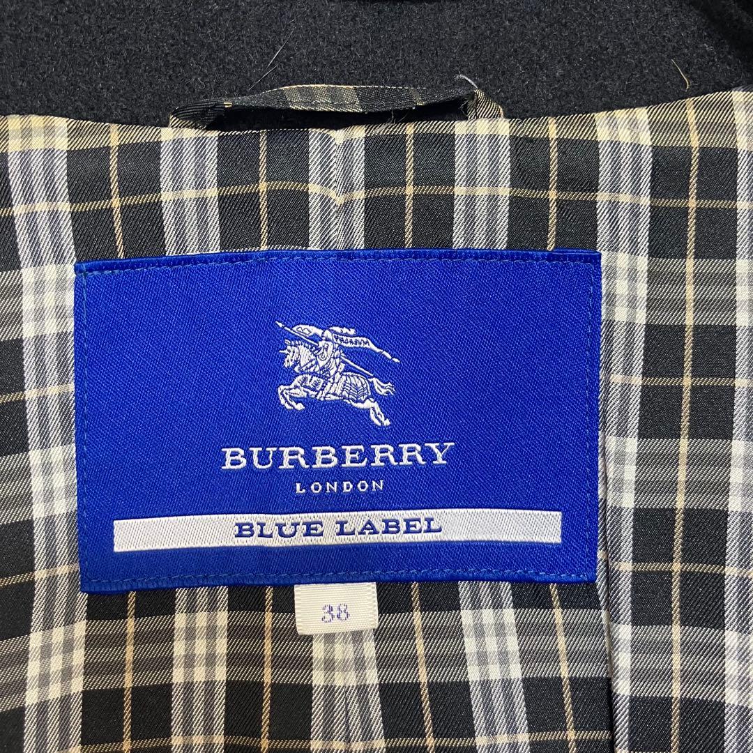 美品✨バーバリーブルーレーベル ラビットファー 2way Aライン ピーコート