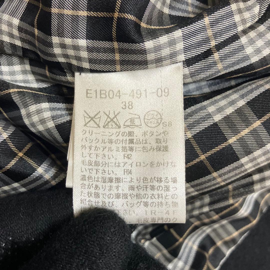 美品✨バーバリーブルーレーベル ラビットファー 2way Aライン ピーコート