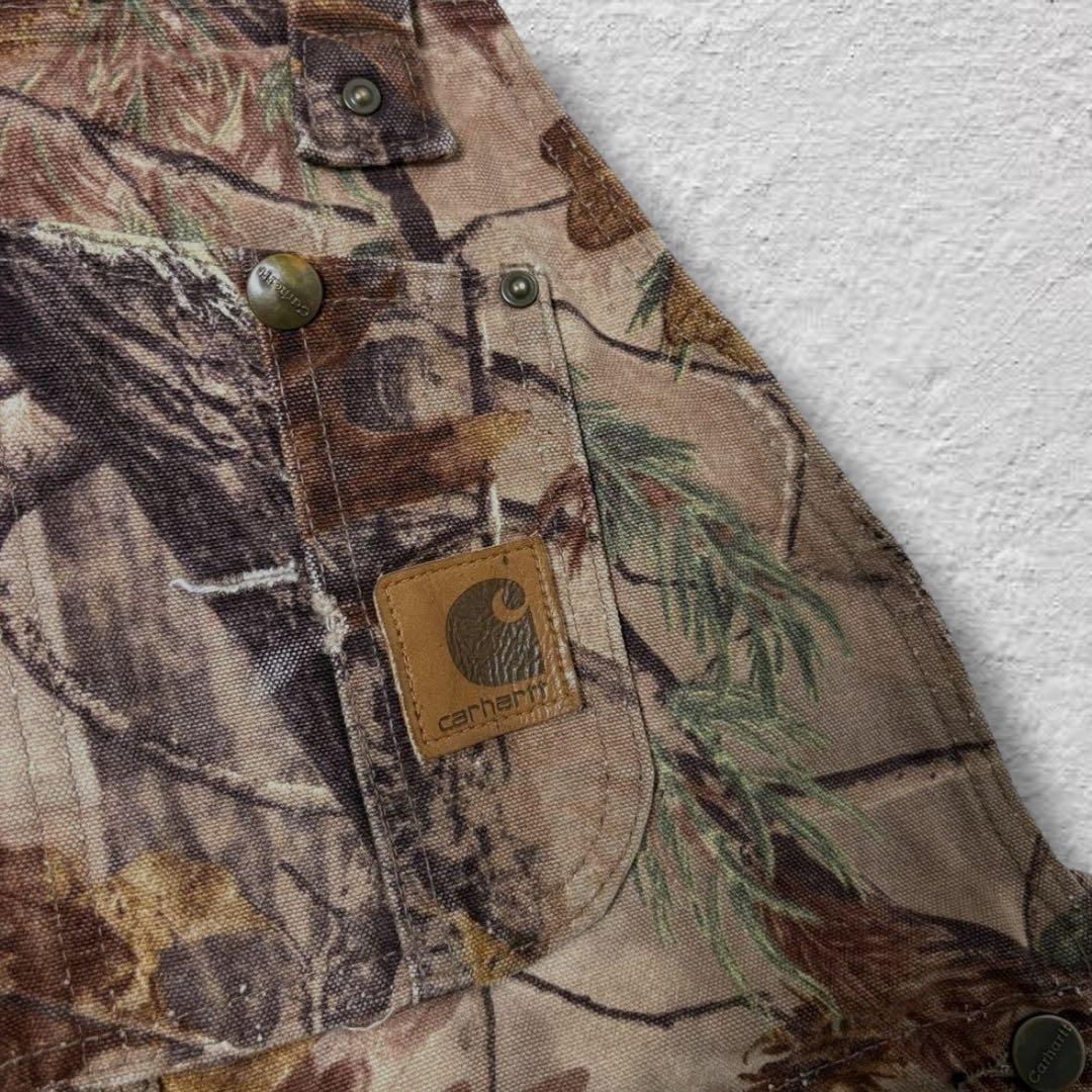 しんしんカーハートオーバーオールダブルニーリアルツリー90sダック地