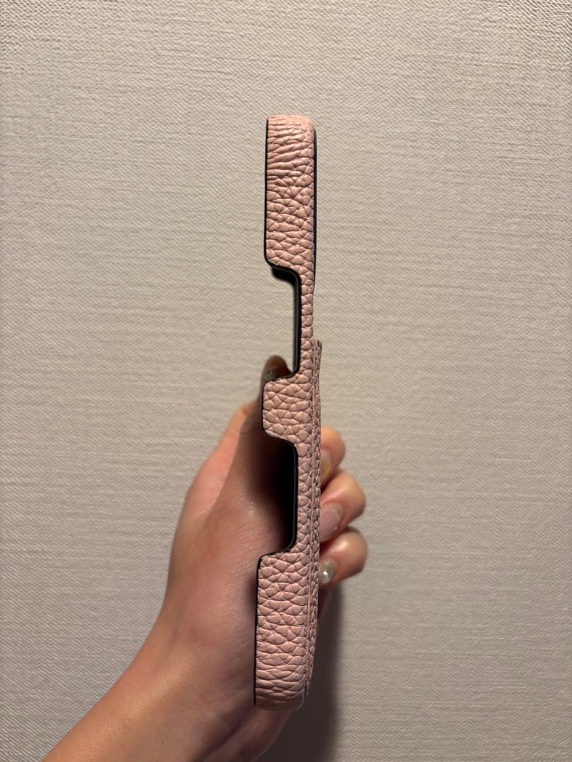 BONAVENTURA iPhone16レザースマホケースピンク