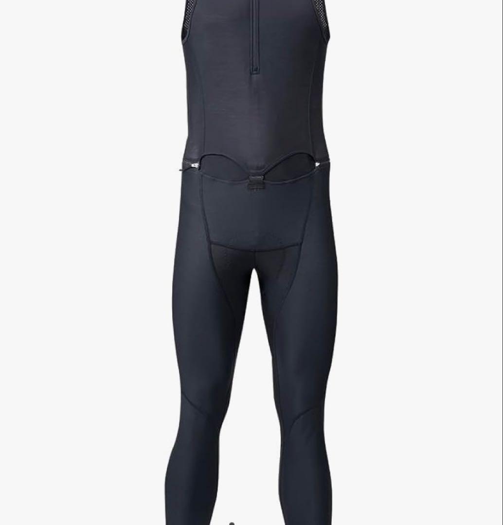 パールイズミ プレミアムウィンドブレーククイックビブタイツ ホワイトMサイズ