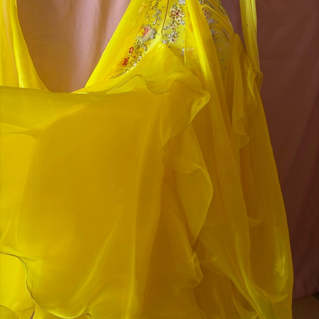 社交ダンス用黄色ドレス