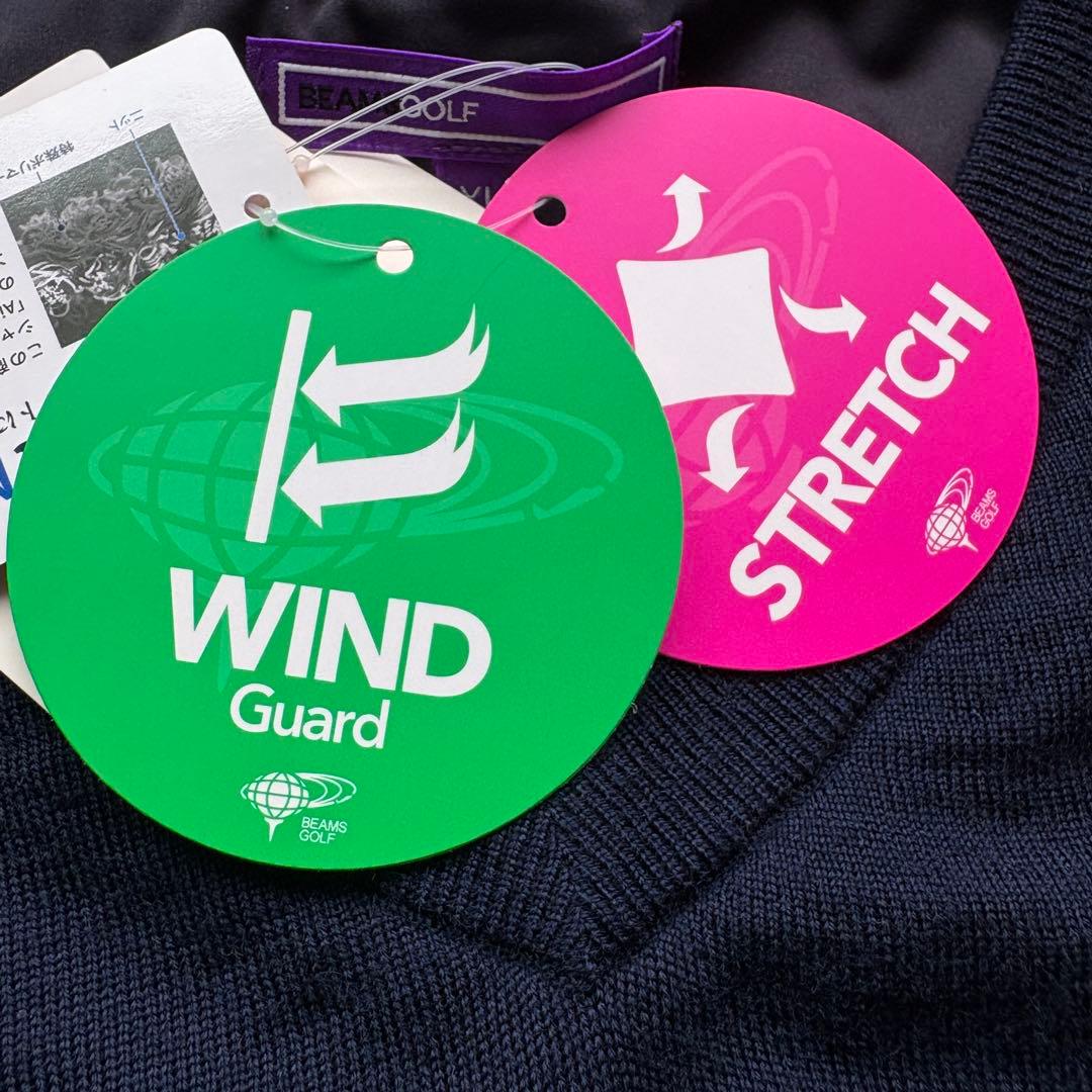 ★新品タグ付き★ BEAMS GOLF パープルレーベル ニット ワッペン XL