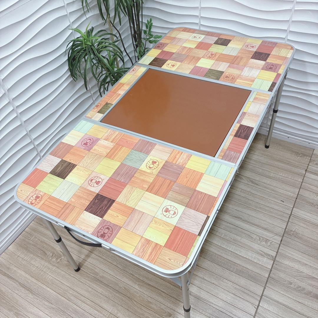 ◇Coleman◇ナチュラルモザイク◇BBQテーブル◇アウトドアテーブル◇