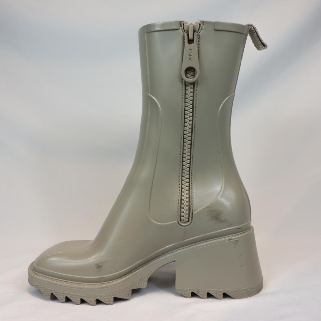 Chloe クロエ ヒール付き BETTY レインブーツ 高級 グレー