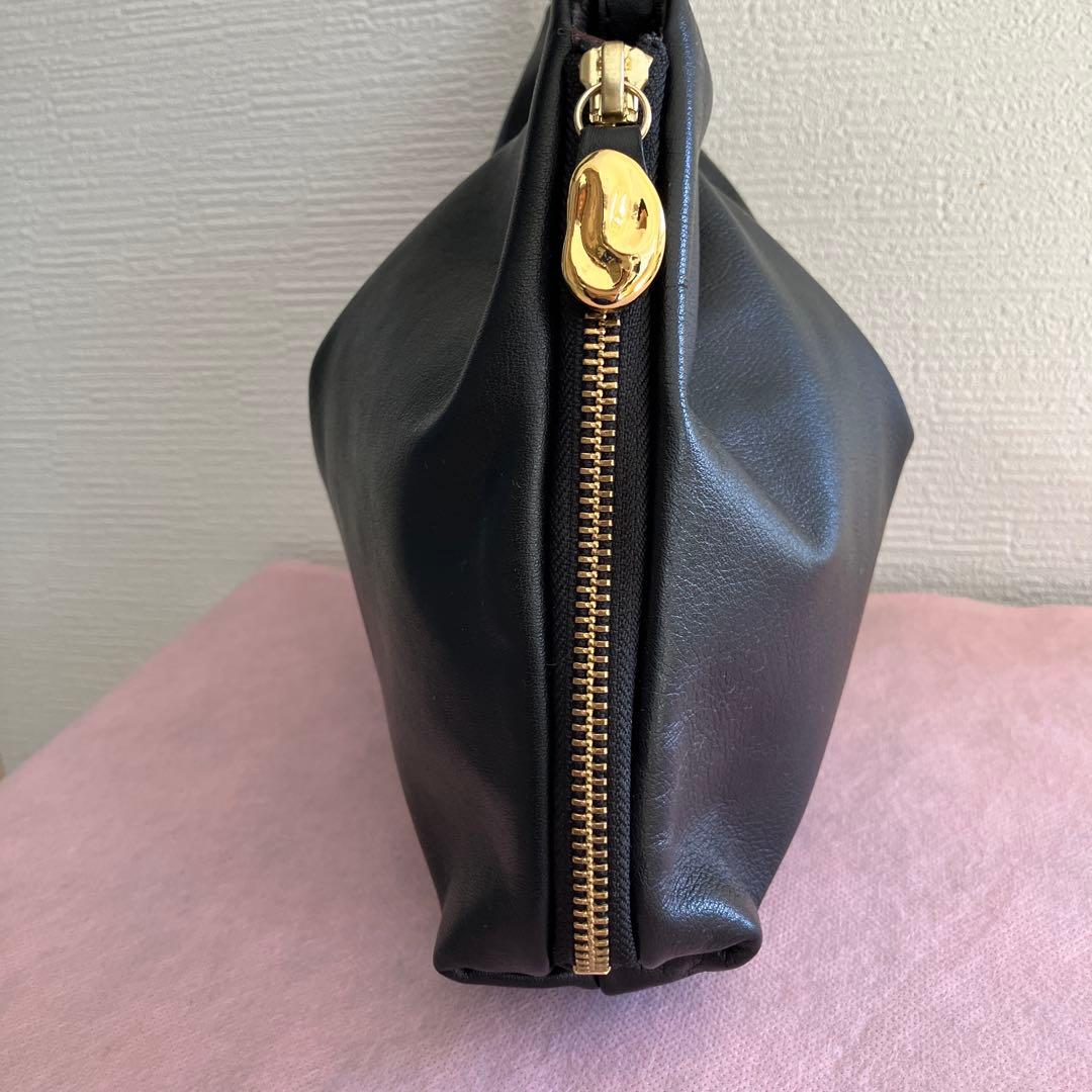 gemeil レザーワンハンドルバッグ　ブラック