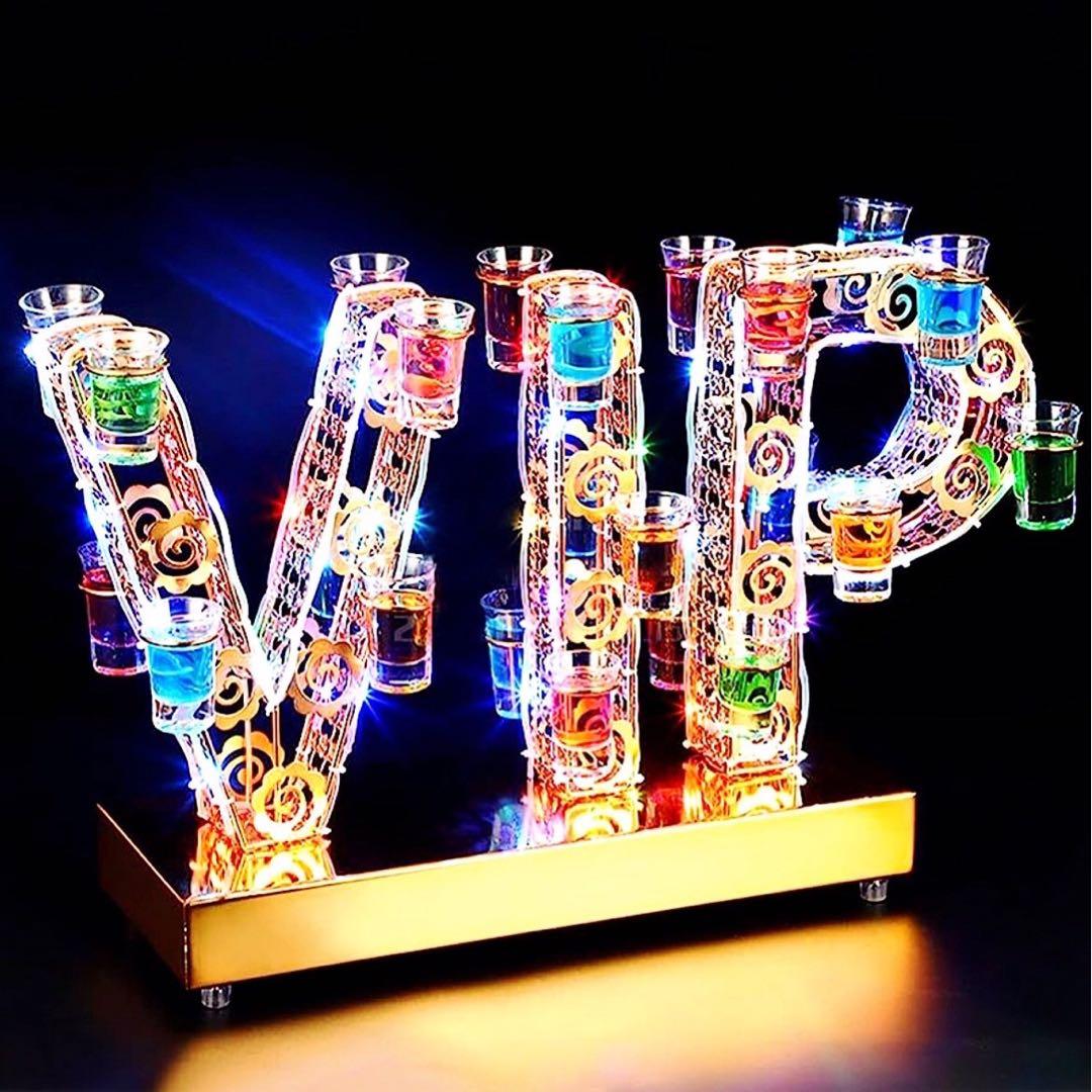 テキーラ観覧車 VIP LEDライト グラス棚 パーティーグッズ グラスラック