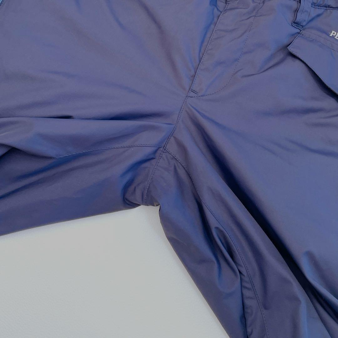 パーリーゲイツ ロングパンツ 0/S 裏起毛 ネイビー　バックロゴ　レディース