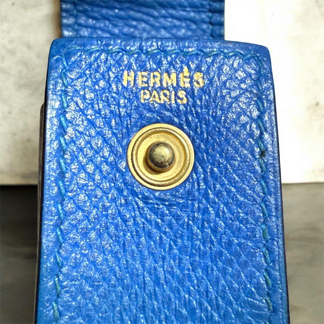 【良品】HERMES エルメス 小物入れ セリエ ヴォーエプソン ブルー