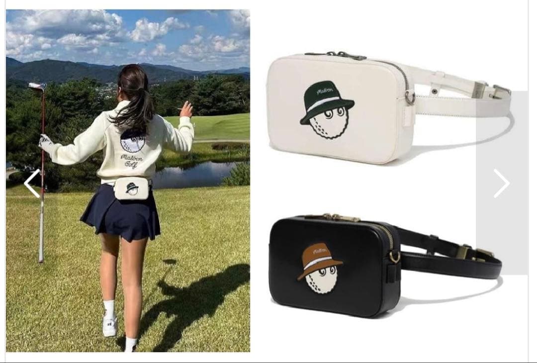 【美品】Malbon Golf（マルボンゴルフ）　ウエストポーチ　レディース
