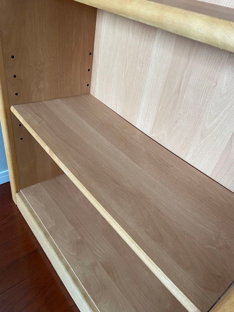 ☆美品☆ナチュラルウッド 木製本棚 引き出し2つ