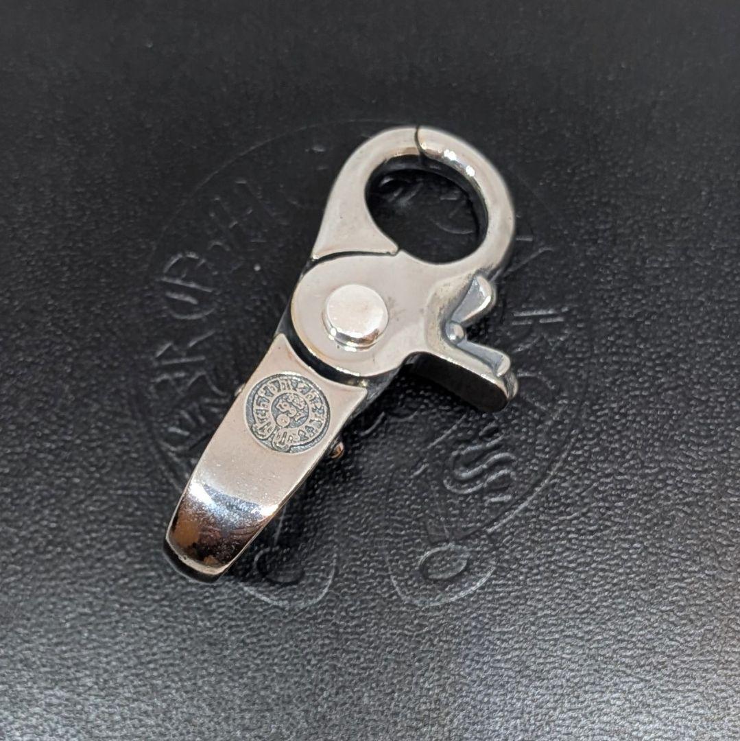 シルバー925 クイッククリップ クロスボール キーチェーン キーリング