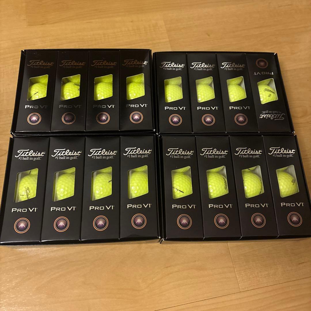 Titleist Pro V1 ゴルフボール イエロー 4ダース